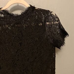 Black Lace Women's Top
